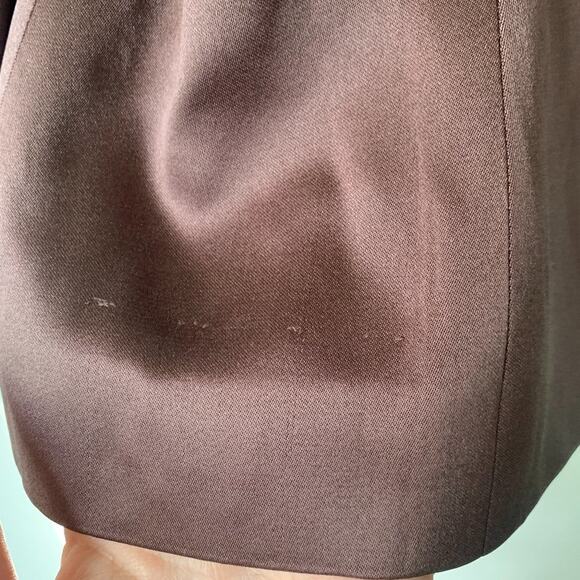 Escada Plum Ruffle 100% Silk Snap Blazer Jacket 42 Professional Workwear - Picture 14 of 14